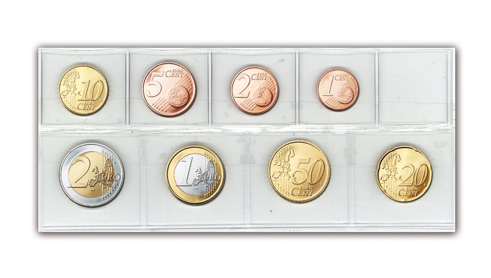 Kieszonki na zestaw monet Euro