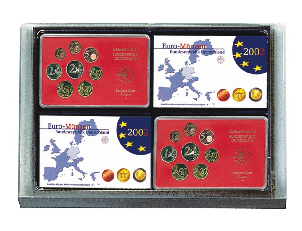 Paleta do szafki na monety (system meblowy) - na 4 niemieckie zestawy monet Euro ( serie L)