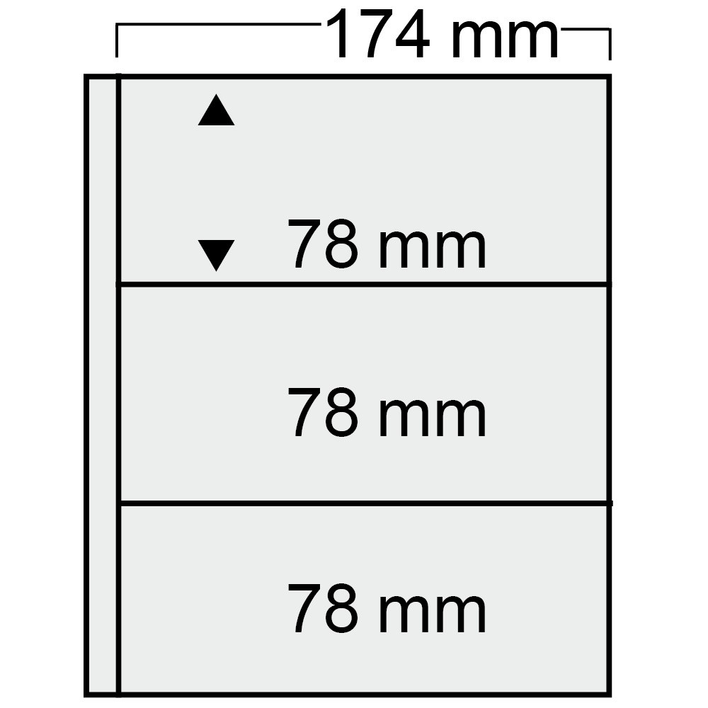 Specjalny 3-częściowy arkusz do segregatora Compact (pakowane po 10 sztuk)