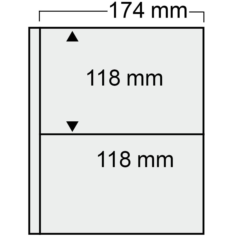 Zwykły podwójny arkusz do segregatorów Compact (zestaw 10 arkuszy)