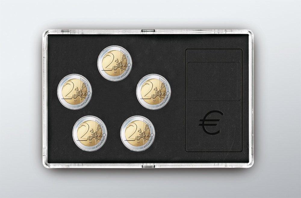 Akrylowe etui na monety Euro