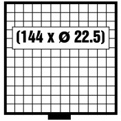 Zielona wkładka do szuflady do pokrywy akrylowej  do "Beba" - na 144 monet do 22,5 mm średnicy 