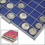 Niebieska wkładka do szuflady  "Beba Maxi" - na 49 monet do 38,7 mm średnicy 