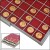 Czerwona wkładka do szuflady do pokrywy akrylowej do "Beba" - na 64 monety do 33,6 mm średnicy 